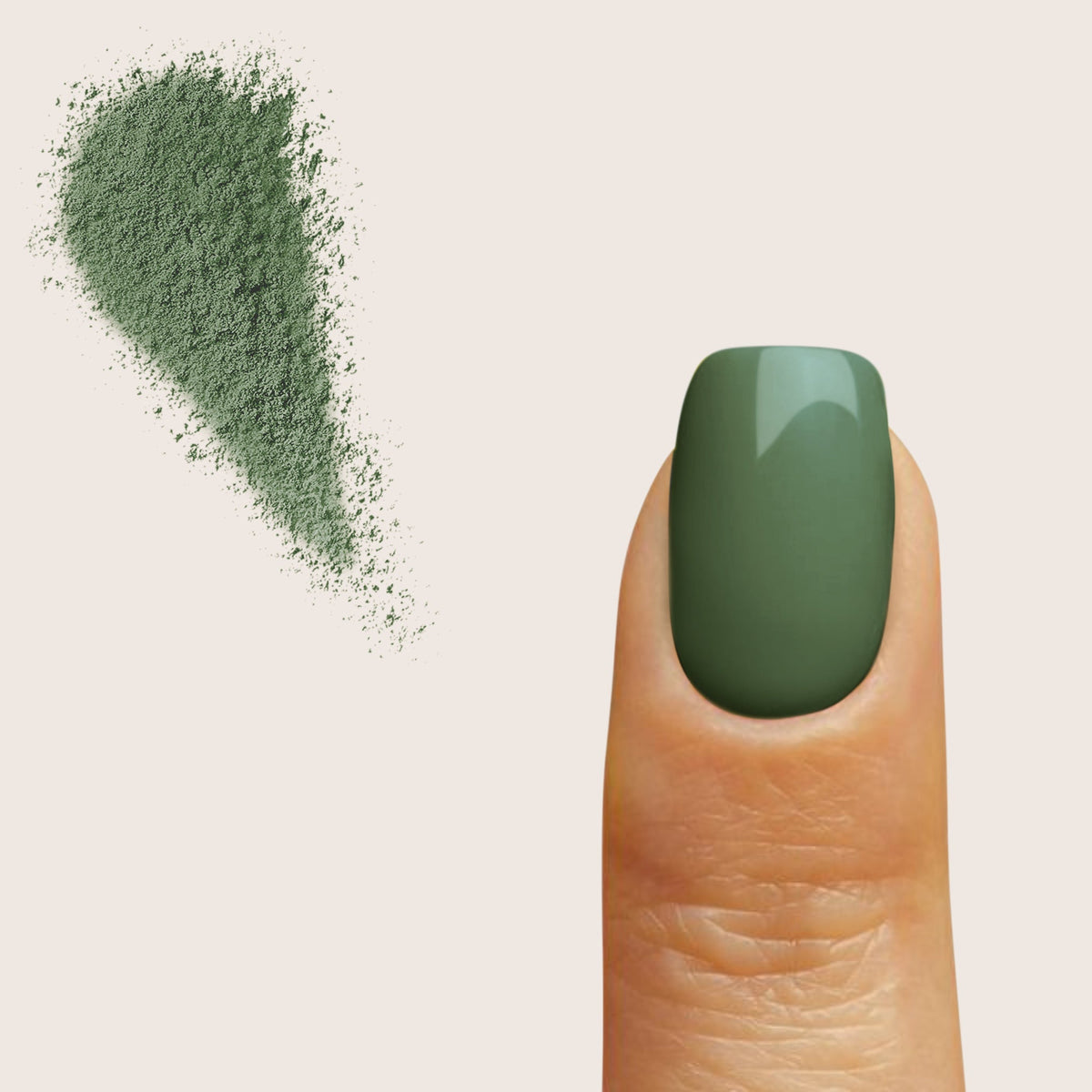 Skogsgrønn dip powder