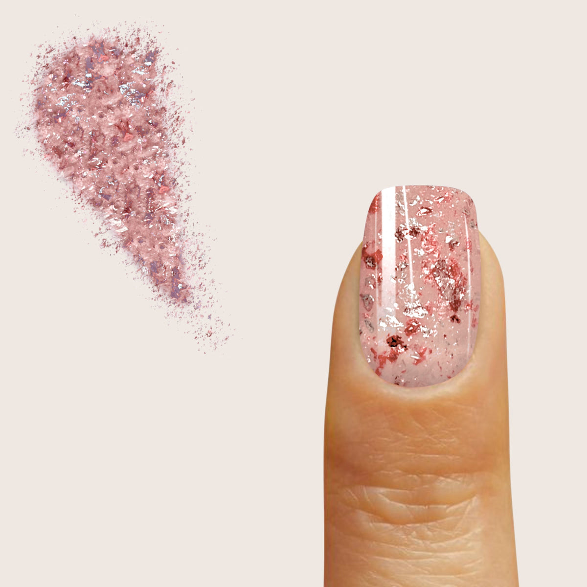 Rose and Gold dip powder