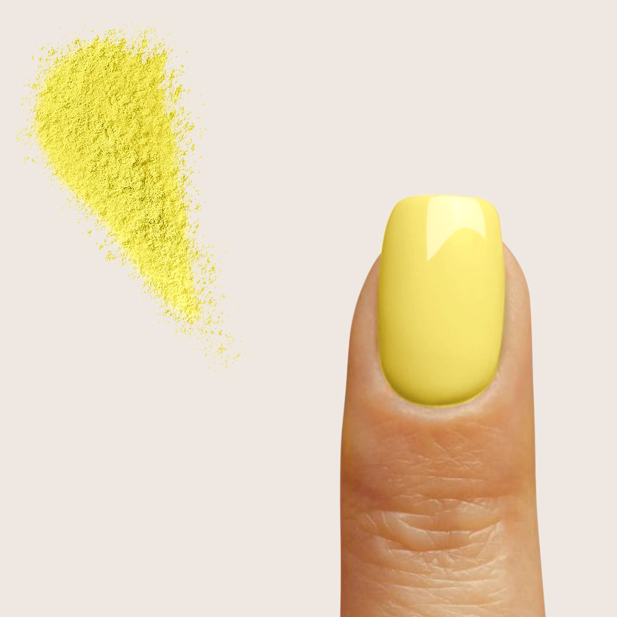 Sunny yellow dip powder