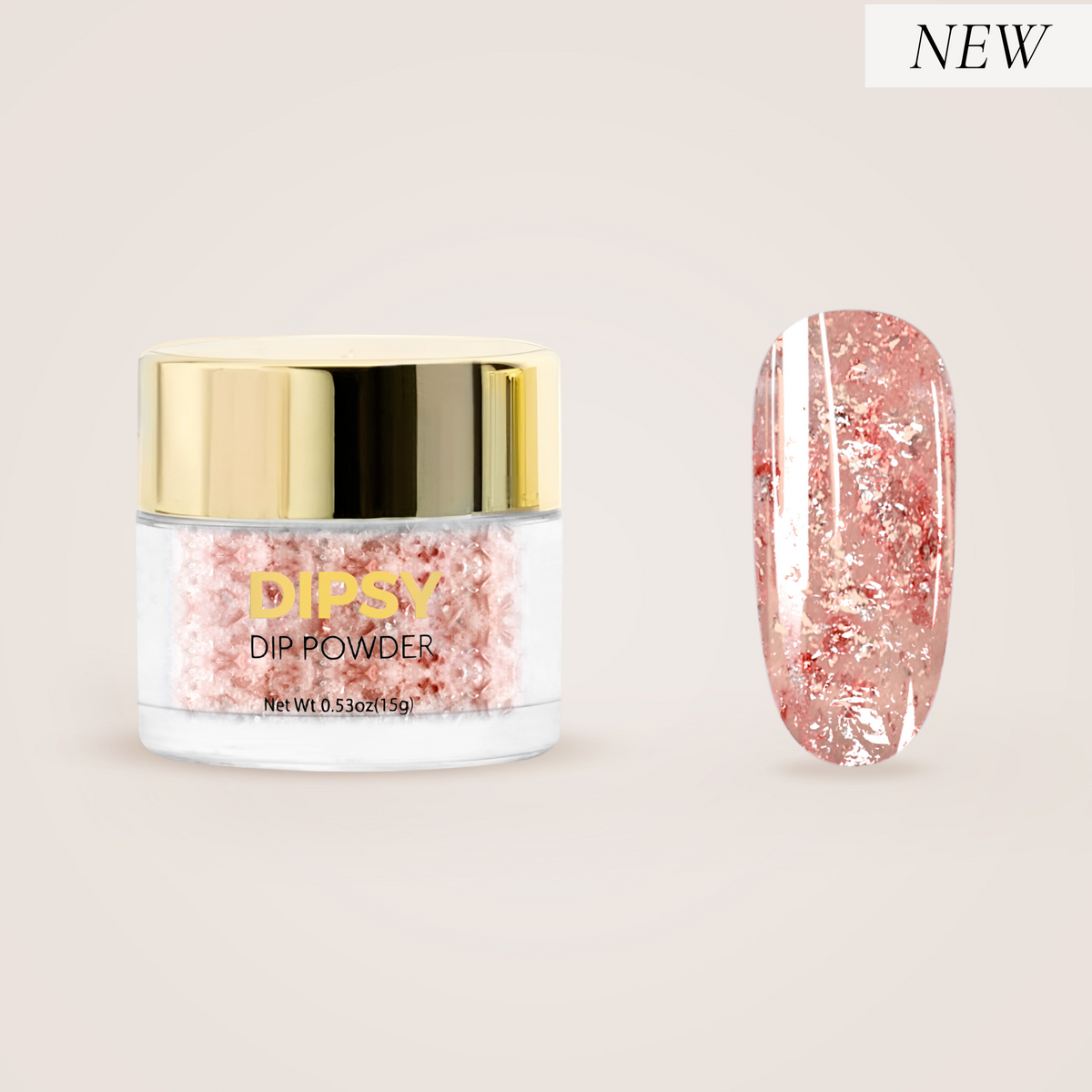 Rose and Gold dip powder