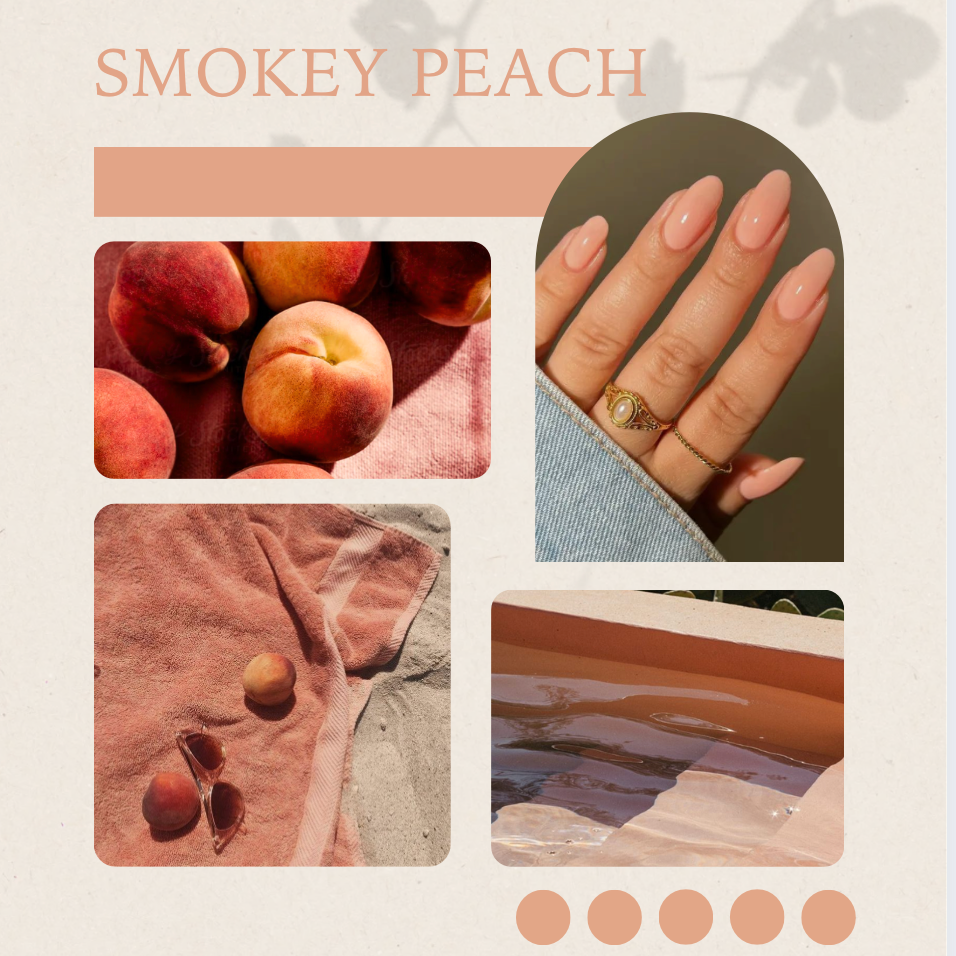 Smokey Peach dip powder