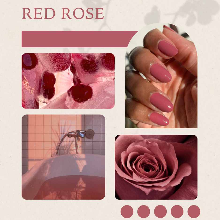 Red Soft Rose dip powder