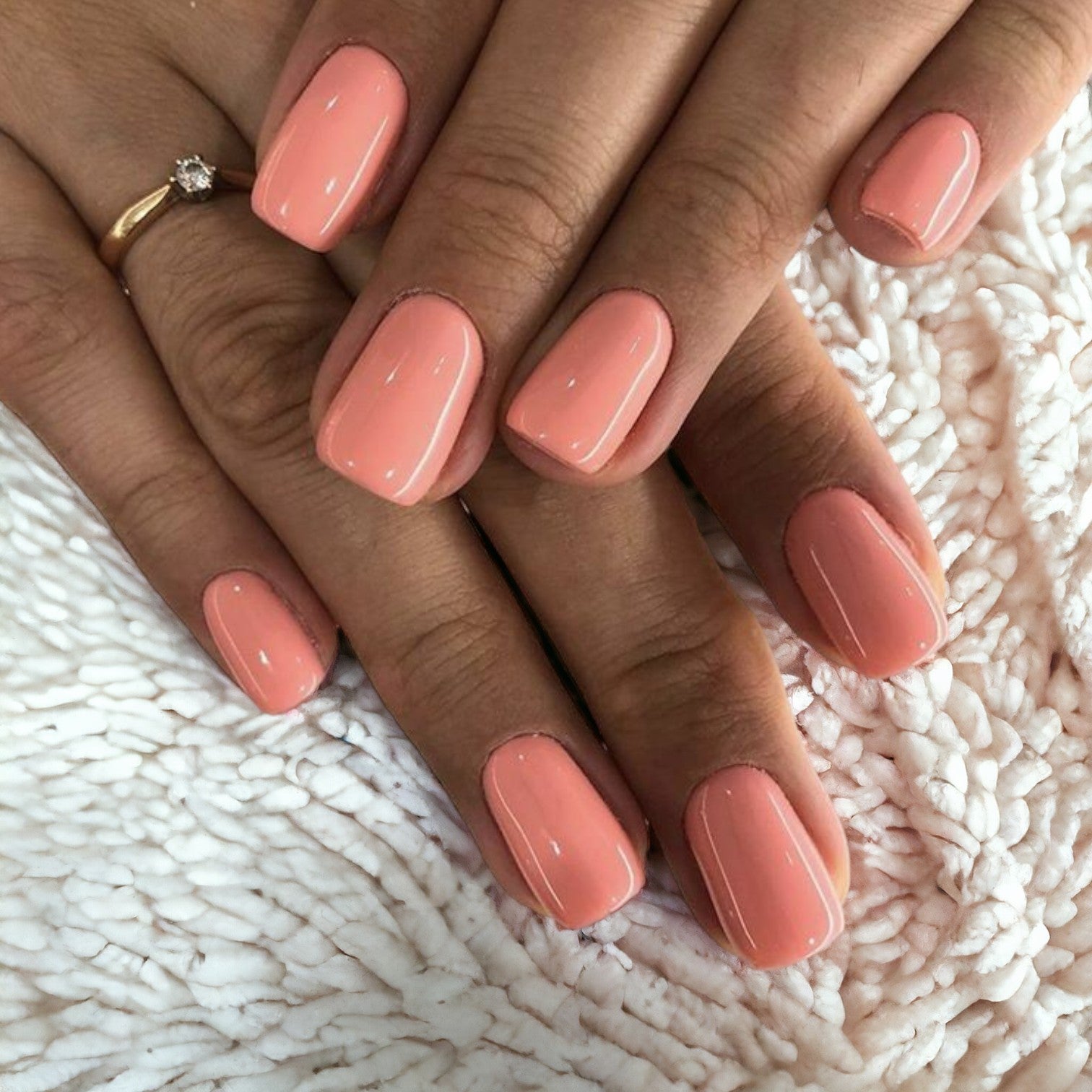 Peach dip powder