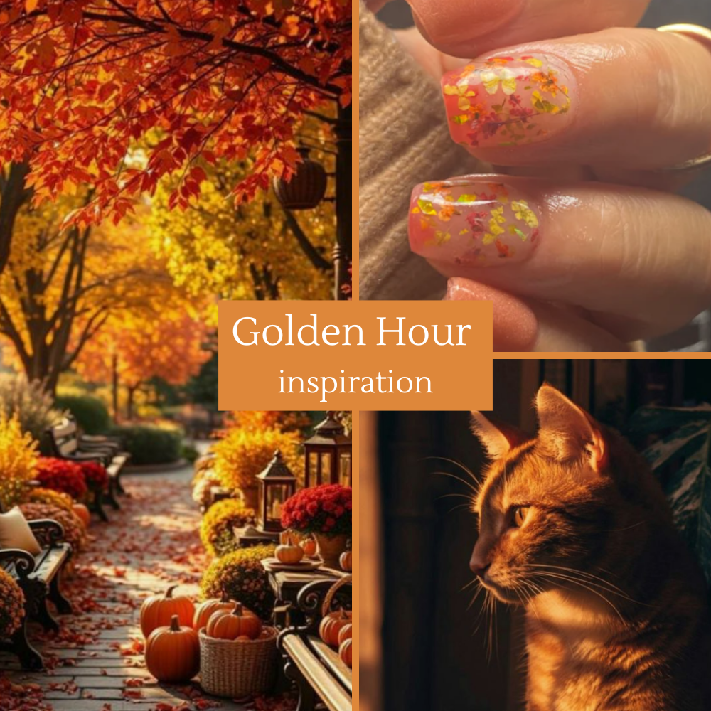 Golden Hour dip powder