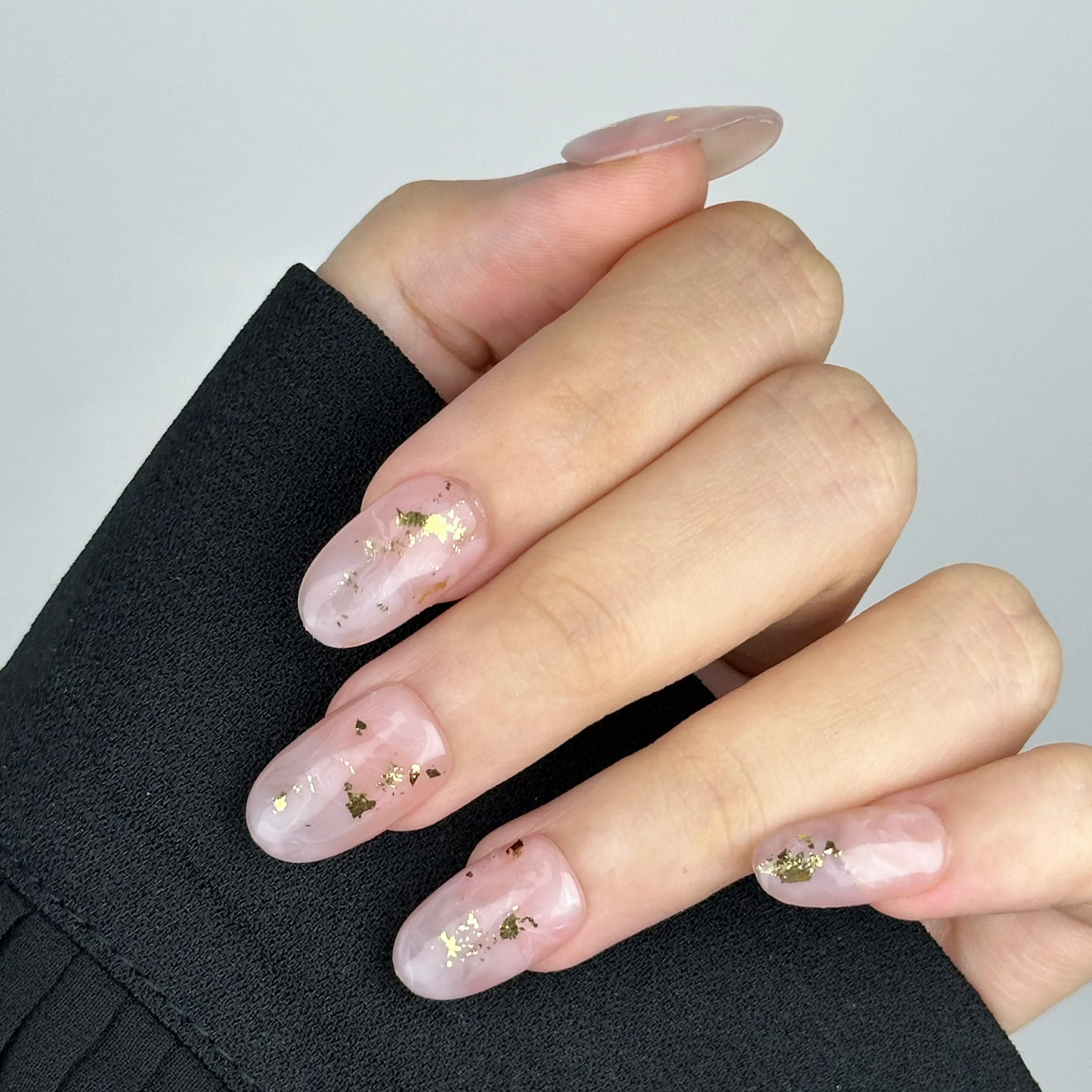 Marble Blush | Håndlavede press-on negle