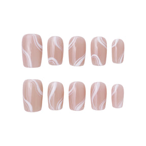 Blush Elegance | Håndlavede press-on negle
