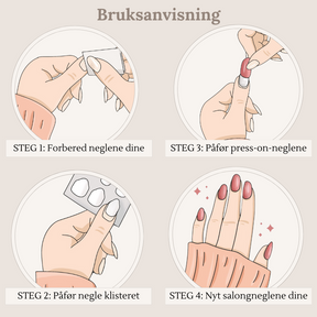 Marble Blush | Håndlavede press-on negle