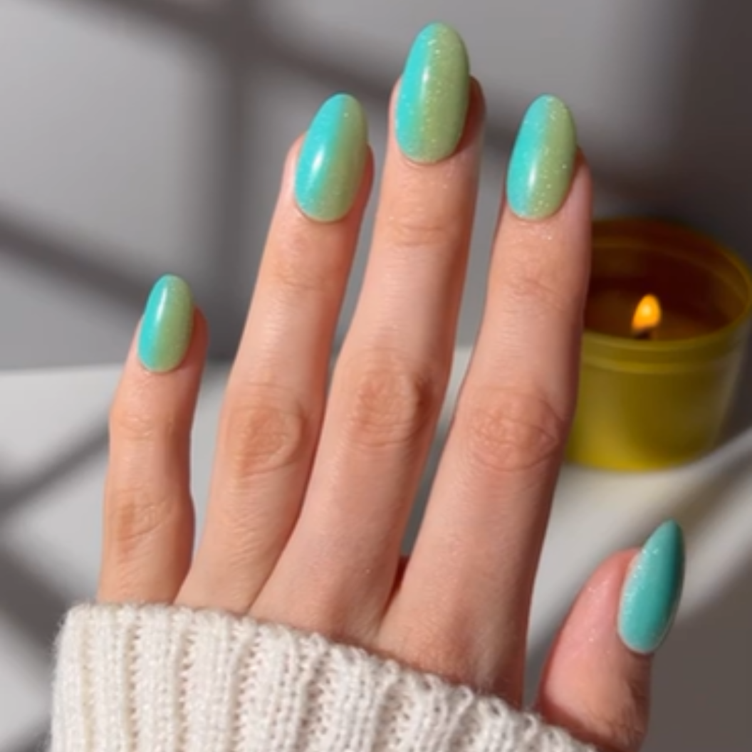 Olive Sparkle dip powder